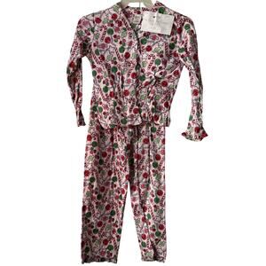 Candy Cane Girls's 12/14 Flannel Pajamas